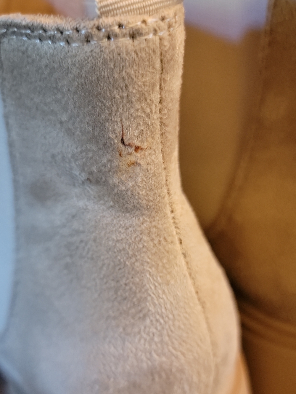 Womens Soda Suede Lug Sole Chelsea Boots in Light Tan - Picture 5 of 9